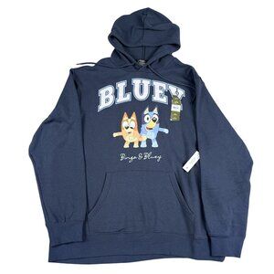 NWT Bluey & Bingo Blue Adult Hoodie Sz XL